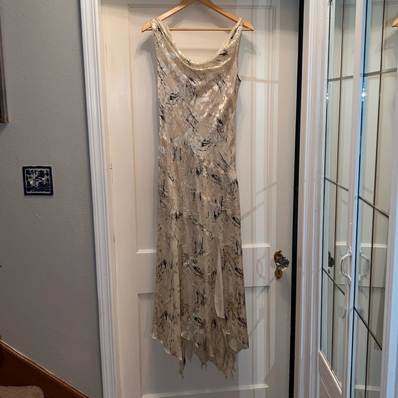 Joseph Ribkoff Dresses & Skirts - Vintage Joseph Ribkoff abstract 80s flair bottom low back sleeveless dress